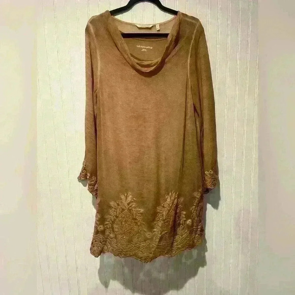 Soft surroundings 100 % silk Renee Cowl Tunic Sz.med. Oversized boho laganlook - Picture 2 of 8